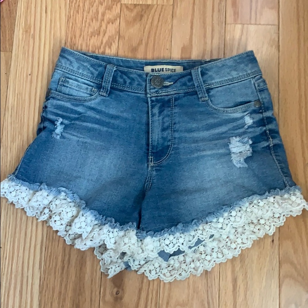 Lace Jean Shorts 💜3/$20